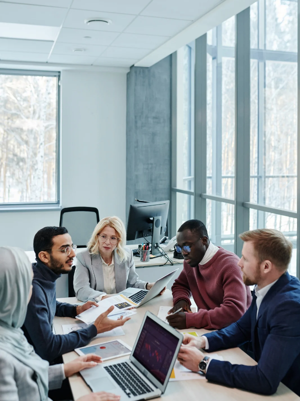 A human resources manager interviewing a candidate